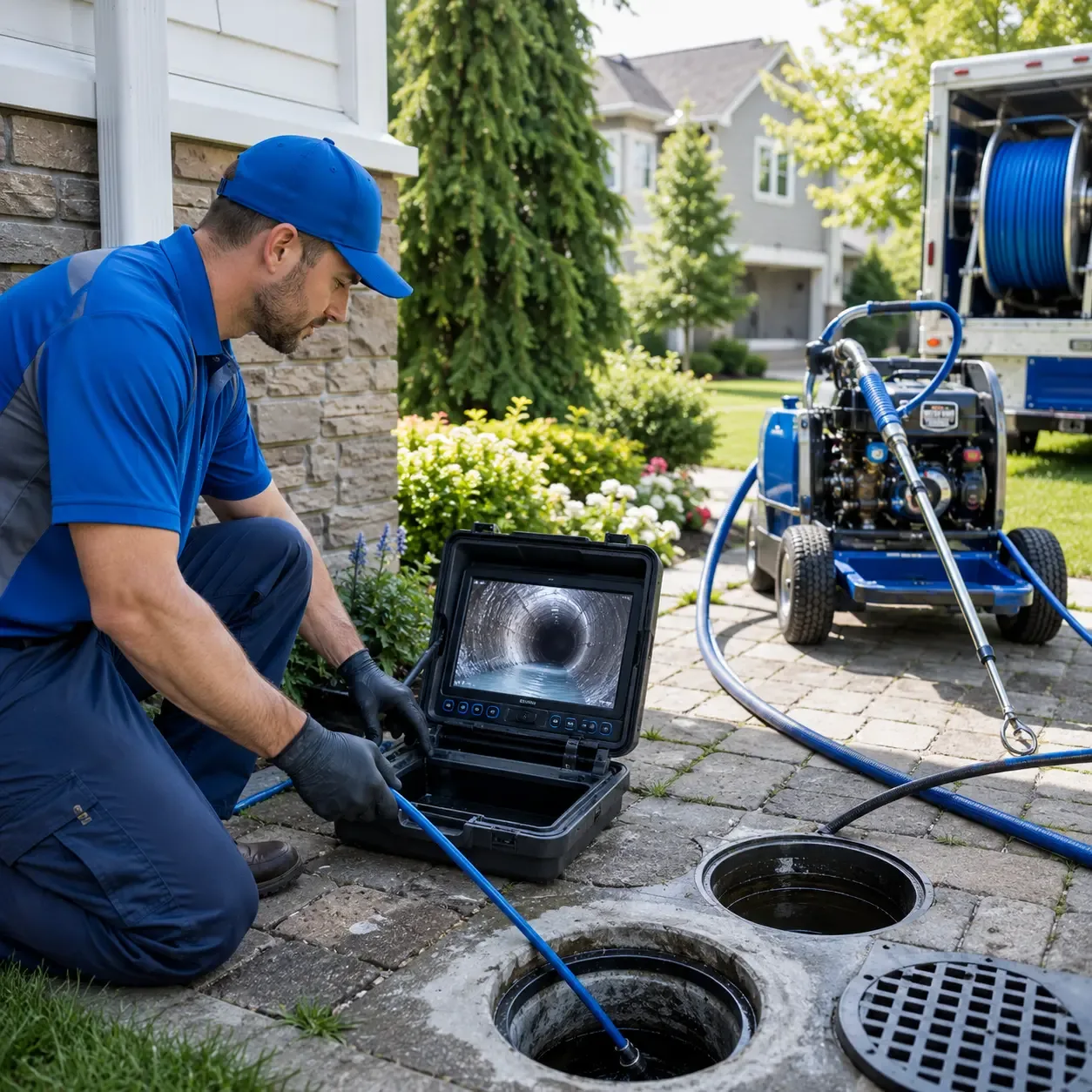 Outdoor drain cleaning professionals serving Industry, TX